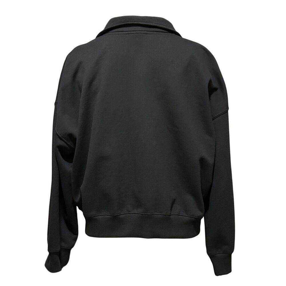 Detroit Lions NFL Cropped Quarter Zip Pullover Sweatshirt Black Women’s X-Large - Picture 2 of 10